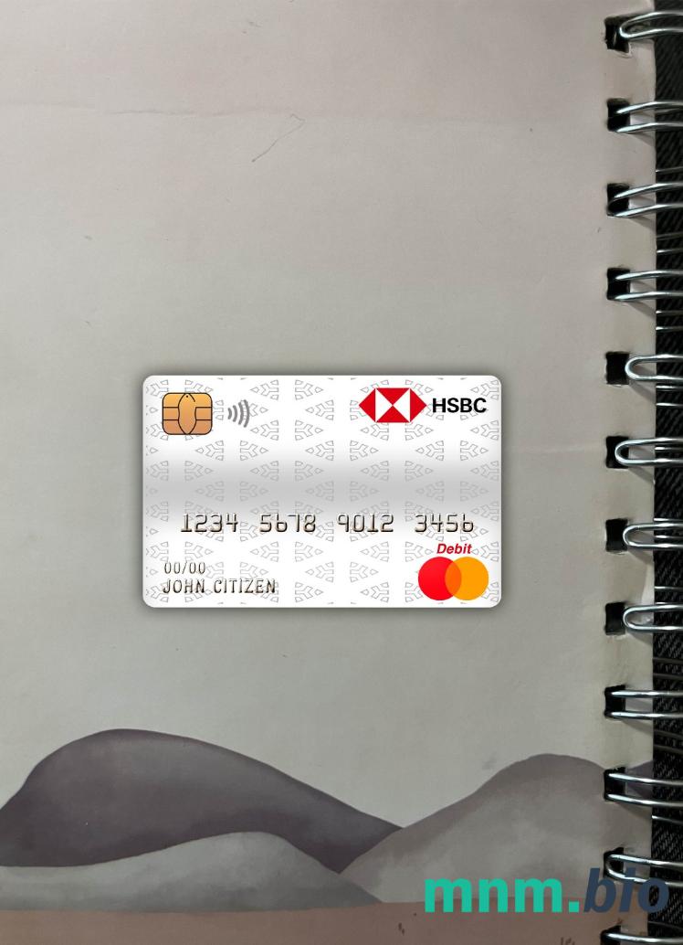 Czech HSBC bank master obciążyć card wygląd fotograficzny skan PSD + zdjęcie